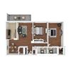 Colesville Towers Apartments 2 bedroom floorplan 1188 sq ft
